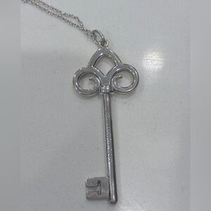 Sterling Silver Key Pendant Necklac